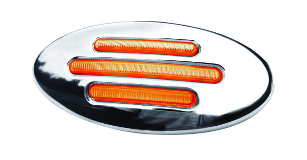Flatline Peterbilt, Amber Fender Light, Plugs Into OEM Plug, (13 Diodes)