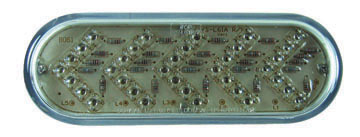 Oval Sequential Arrow Clear Amber LED, (35 Diodes)
