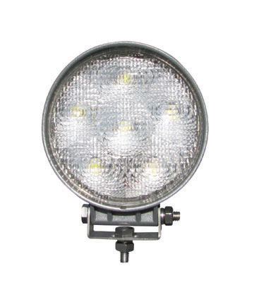 Universal, White Round Work Light, Clear Lens, Chrome Housing, (6 Diodes), 500 Lumens