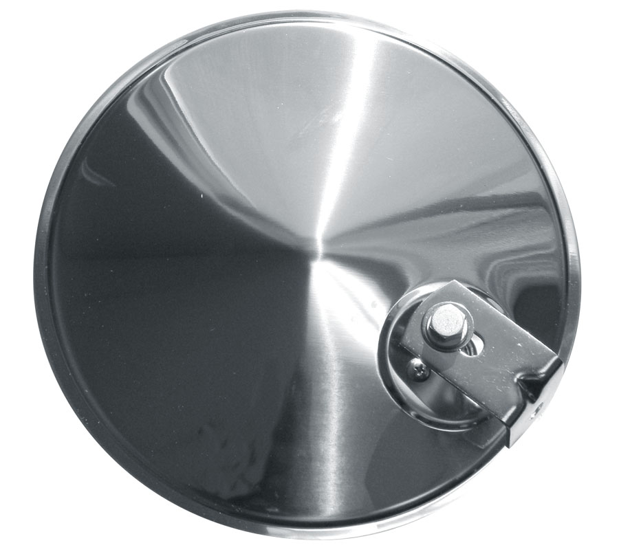 8inch CONVEX STAINLESS STEEL MIRROR WITH OFFSET MOUNTING BRACKETS