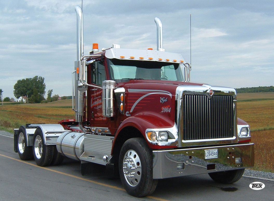 12 3, 4 International, 9000 Series Day Cab Sunvisor with 5 Infinity LED, (1999+)