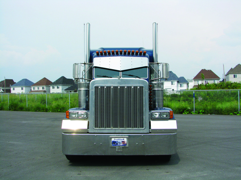 16inch Slammed Stainless Steel Peterbilt, 379 Sunvisor