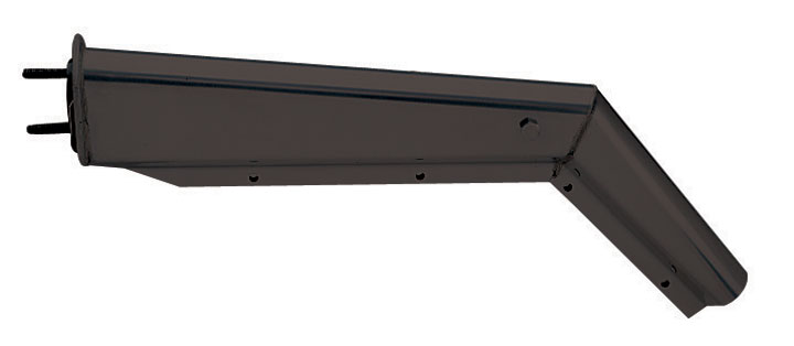 28 1, 2inch 45? Heavy Duty Mudflap Hanger with 2 1, 2inch Spacing, Painted Steel