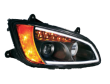 2008+ Kenworth T660 Projector Headlight - Driver Side - Black - Out