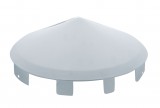 Chrome Universal Pointed Front Hub Cap - 1" Lip