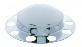 Chrome Front 2Pc. Axle Cover - Steel Ring