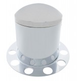 Chrome Rear 3Pc. Axle Cover - Aluminum Ring