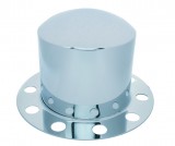 Chrome Rear 2Pc. Axle Cover - 10 Holes Uni-Mount Ring