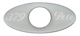 (2/Card) Glossy Peterbilt "379" Key Hole Guard - Silver