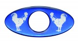 (2/Card) Glossy Chicken Key Hole Guard - Blue
