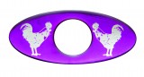 (2/Card) Glossy Chicken Key Hole Guard - Purple