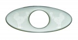 (2/Card) Glossy Chicken Key Hole Guard - Silver