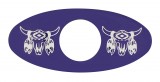 (2/Card) Glossy Cow Skull Key Hole Guard - Purple