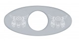 (2/Card) Glossy Cow Skull Key Hole Guard - Silver