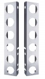 (2/Bulk) Stainless Steel Peterbilt Air Cleaner Bracket W/ Twelve 2" Light Cutouts