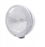Stainless Steel "Classic" Peterbilt Headlight W/O Signal Light - 6014 Sealed Beam