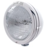 Chrome "Classic" Peterbilt 6014 Sealed Beam Headlight W/ Incandescent Signal Light - Clear