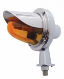 Glass Honda Light W/ 1 1/8" Arm & Visor - Amber
