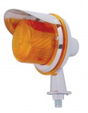 Tanker Honda Light W/ 1 1/8" Arm & Visor - Amber