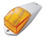 (Skpk) Chrome Plastic Rectangular Incandescent Cab Light - Amber