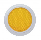 2" Round Quick Mount Reflector W/ Chrome Bezel - Amber