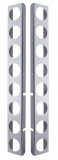 (2/Bulk) Stainless Steel Peterbilt Rear Air Cleaner Light Bracket W/ Sixteen 2" Light Cutouts