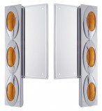 (2/Bulk) S.S. Freightliner 6 Led Cutout Air Cleane