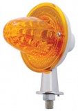 Crystal Honda Diamond Amber Light W/ 1 1/8" Arm - Single Contact