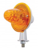 Crystal Honda Diamond Amber Light W/ 1 1/8" Arm - Double Contact