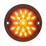 21 Led 3 1/4" Round Harley Davidson Signal Light With 1157 Plug - Amber / Smoke Lens