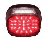 29 Red Led Harley Motorcycle Tail Light With 4 White Led License Light - Smoke Lens