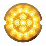 17 Amber Led Cab Light W/ Reflector Clear Lens - Amber Lens
