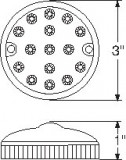 15 Amber/15 Red Led Dual Function Double Face Light Kit - Amber/Red Lens
