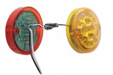 15 Amber/Red Led 3" Reflector Single Function Double Face Light Kit - Amber/Red Lens