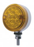 15 Amber Led 3" Reflector Dual Function Single Face Light- Amber Lens