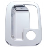 (2/Card) Chrome Plastic 2005+ Peterbilt/Kenworth Exterior Door Handle Trim - Driver & Passenger Side