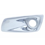Chrome Plastic Kenworth T660 Front Bumper Light Bezel - Driver