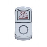 Chrome Plastic "Sleeper Light" Rocker Switch Cover - Plain