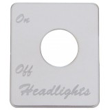 Stainless Steel Peterbilt Switch Plate - Headlight