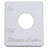 Stainless Steel Peterbilt Switch Plate - Sleeper Light