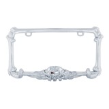 Chrome Pirate License Frame