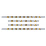 S.S. Peterbilt63" Sleeper Light Panel With Thirty 9 Amber Led 2" Light With Visor-Amber Lens
