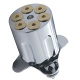 Chrome Aluminum Heavy Duty Gun Cylinder Steering Wheel Spinner
