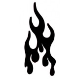 Rubber Peterbilt Replacement Flame Insert - Black