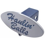 Aluminum "Haulin' Balls" Logo Hitch Cover