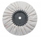 10" White Treated Airway Buff - 16 Ply, 5/8" & 1/2" Arbor
