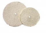 Card) 6" White Sisal Cloth Buff Wheel - 11 Ply. & 5/8" Arbor