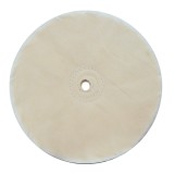 6" White Open Muslin Buff - 18 Ply. & 3/8" Arbor