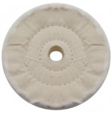 (Pack) 4" White Spiral & Concentric Sewed Muslin Wheel - 40 Ply. & 5/8" Arbor