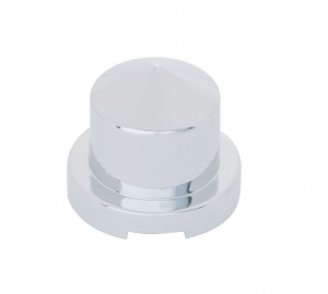 Chrome Plastic 1/2" X 1" Pointed Round Nut Cover For Hex Head Bolts